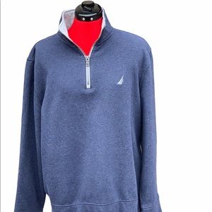 Nautica Blue/Grey Quarter Zip Pullover